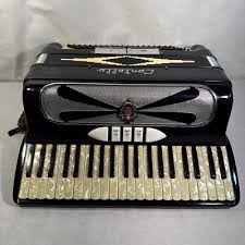 CONTELLO ACCORDIAN Vtg Black , Pearl Keys, Purple Case Made ...