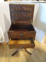 Antique Wood Duncan Phyfe Sewing Stand Table lift-up Book ...