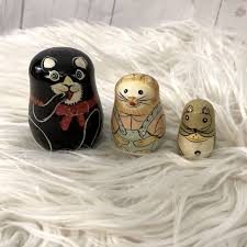 Matryoshka | Holiday | Vintage Cat Matryoshka Nesting Dolls ...