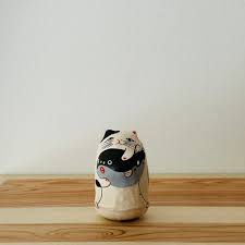 Cat & Bubble fish Papier-mache Tumbling Doll |COSHELL ...