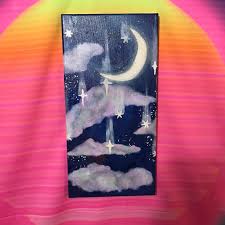Cascade Nights painting Handmade New | Mercari