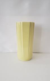 West Coast Pottery Deco Style Vase 469 Yellow High Glaze ...