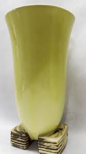 VINTAGE Mccoy Pedestal Vase — Yellow Ceramic — 1960s–70s - Etsy