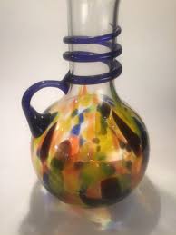 Modern Dot And Blue Swirl Glass Decanter | eBay