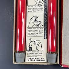 Vtg Milbern 12" Refillable Lighter Fluid Burning Candle ...