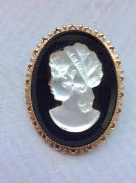 Vintage Lucite Cameo Brooch: Mid Century Costume Jewelry - Etsy