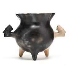 Catawba Indian Pottery, Tri-Foot Vessel, Earl Robbins (SC ...