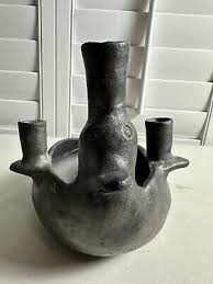 PRE-COLUMBIAN Duck FORM VESSEL BLACKWARE AMERICA tribal ...