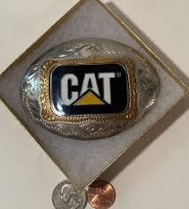 Vintage Metal Belt Buckle, Silver and Brass and Black Enamel ...