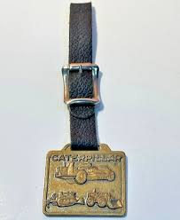 2784.7 ~ Vintage 1971 Caterpillar Watch Fob & Leather Strap ...