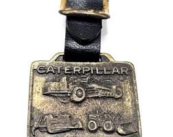 VINTAGE OHIO MACHINERY Pocket Watch Caterpillar Keychain Fob ...