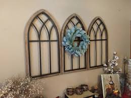 Farmhouse Wall Decor, ARCHED WINDOW, Window and Wreath ...