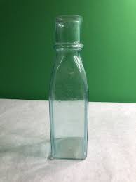 Antique AQUA Square Pickle Sauce Jar Bottle Cathedral | eBay