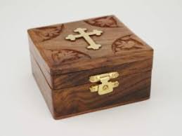 Small Hand Carved Wood Storage Box with Hinged Lid - BlessedMart