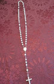 Vintage Pearl Rosary With Aurora Borealis Cross - Etsy