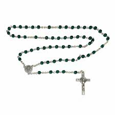Rosary (Catholic) Czech Emerald Green Beads, St. Benedict Crucifix | eBay