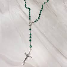 6mm Emerald Cut Glass Bead Rosary – Crossroads Collective