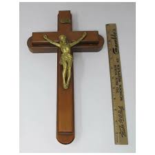 1960s Catholic Sick Call Last Rites Visitation Crucifix. For ...
