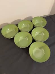 Set of 6 Mid Century Modern Cathrineholm 4 Inch Avocado ...