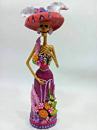 FINE ART CATRINA mexican day of the dead folk art ...