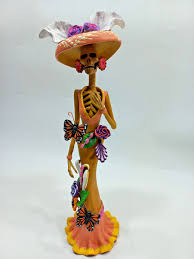 FINE ART CATRINA mexican day of the dead folk art handmade ...
