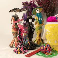 Handmade Paper Mache Catrina Figure - Day of the Dead Altar ...