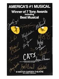 Sold at Auction: CATS BROADWAY MUSICAL POSTER SIGNED BY ARTISTS
