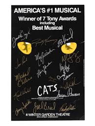 Cats Broadway Musical Poster Signed By Artists