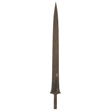 English Renaissance Style Wood and Iron Spear For Sale at ...