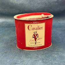 Vintage Cavalier Tin Oval Tin for King Sized Cigarettes Free Shipping - Etsy