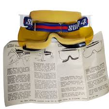 Vintage 70s Rene Loubsol Super 4 Ski Goggles Made in France ...