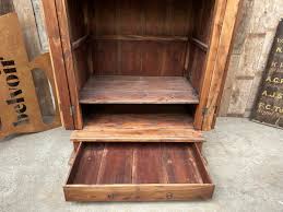 Vintage Hardwood Wardrobe Armoire Cupboard - Etsy