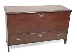 New England Blanket Chest 19th Century Height 16.5". Width 38". Depth 17".