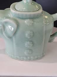 Vintage Chinese Green Celadon Elephant Teapot | eBay