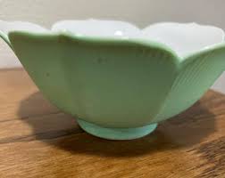 Vintage Porcelain Lotus Rice Bowl - Etsy