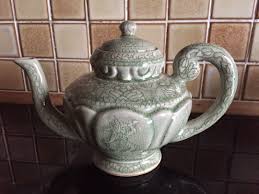 Teapot Oriental Jade Green - Vintage Unused - Etsy