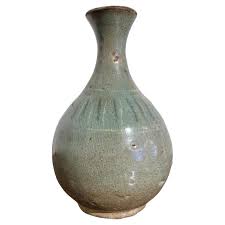 Korean Goryeo Celadon Glazed Slip Inlaid Bottle Vase, 11th-13th Century, Korea at 1stDibs