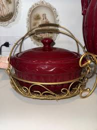 Celebrating Home Stoneware Burgundy Covered Casserole pot ...