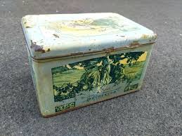 Vintage Antique Metal Old Rare Collectible Food Biscuits Tin ...
