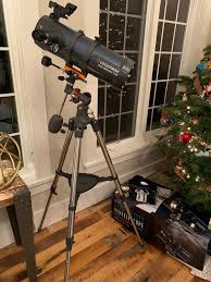 My Celestron Astromaster 114 I got for Christmas this year ...