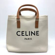 CELINE logo Tote Bag Horizontal Cabas Tote Bag Canvas ...