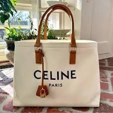 Celine | Bags | Celine Horizontal Cabas Tote Hand Bag Canvas ...