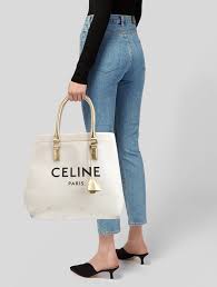 Celine Canvas Horizontal Cabas - Neutrals Totes, Handbags ...