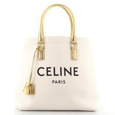 Celine Horizontal Cabas Tote Canvas with Leather Small ...