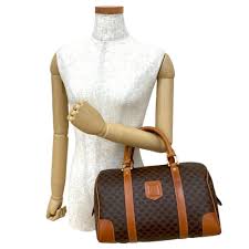 Celine Brown Leather Pvc Boston Bag Handbag (Pre-Owned)