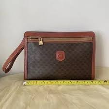 Celine | Bags | Celine Vintage Macadam Leather Brown ...