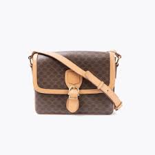 CELINE Macadam Flap Crossbody Bag