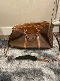 Mulholland Brown Leather Zipper Duffle Bag Made For “Two And ...