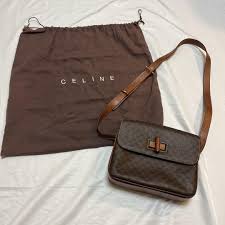 Super rare CELINE Old Celine Macadam Pattern Shoulder Bag ...