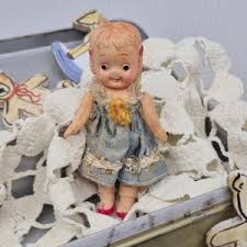 Vintage 1940s Celluloid Girl Doll: Braids, Blue Dress, Japan 3.5" - Etsy